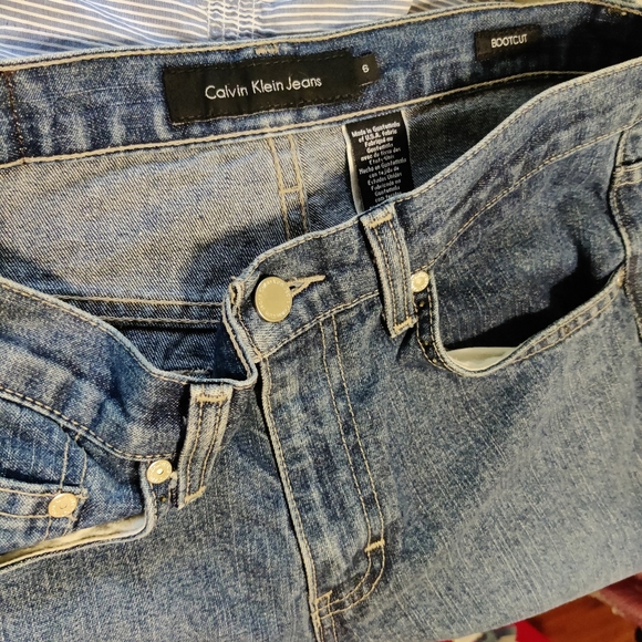 Calvin Klein Jeans Bootcut 100% Cotton Denim Jeans - Picture 3 of 14